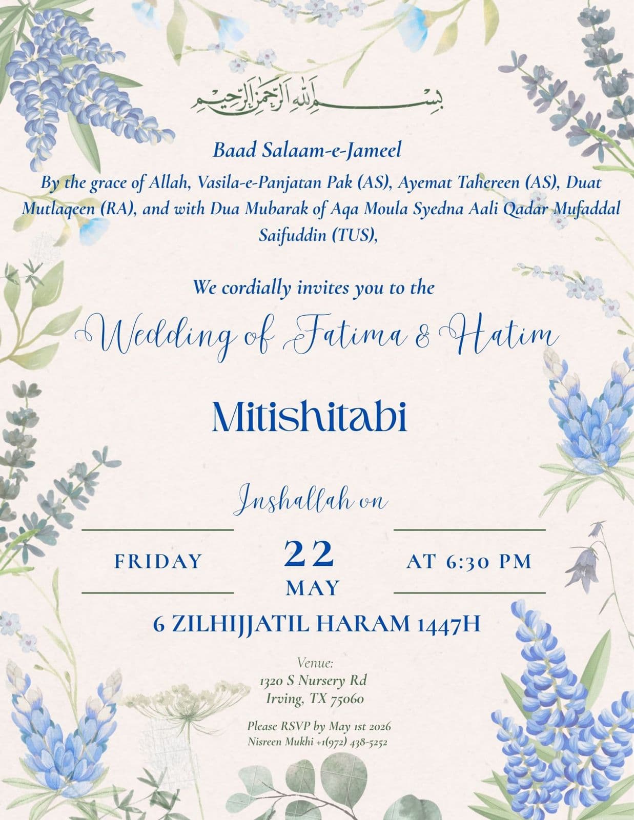 Wedding invitation