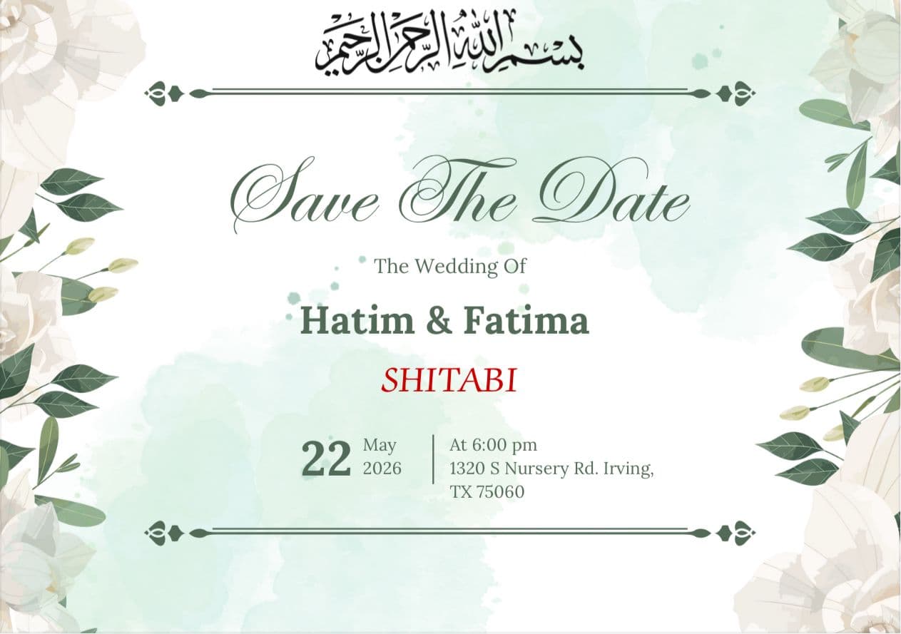 Wedding invitation